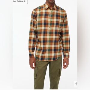 J.Crew Classic Gingham Flannel Shirt NWT